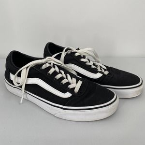 Vans Black & White Old Skool Skate Sneakers Size 8.5